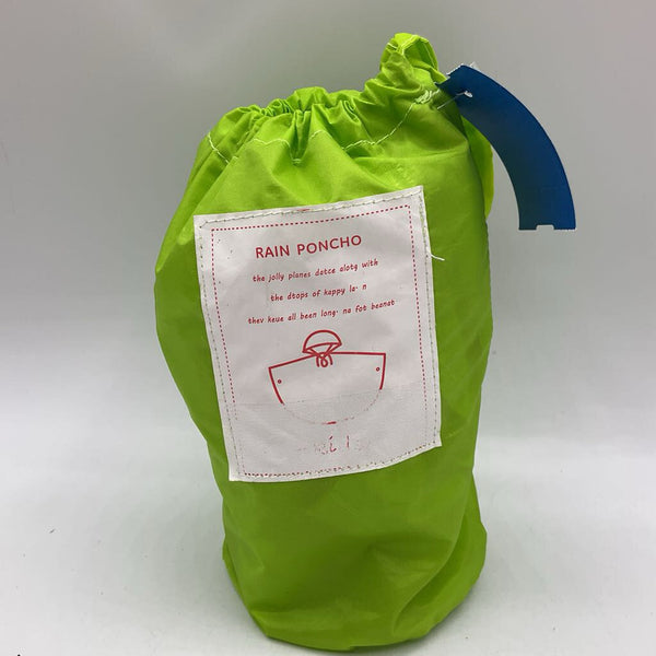Size OS Toddler: Neon Green Rain Poncho