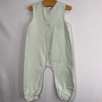 Size 12-18m: Ang un Bebe Spring Green Button-Up Romper