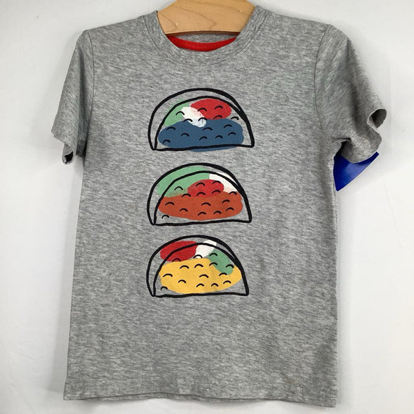 Size 5: Tea Grey/Colorful Tacos T-Shirt REDUCED