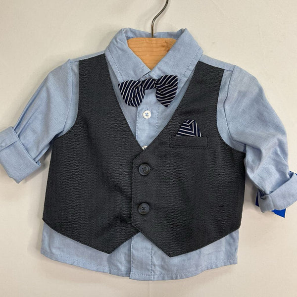 Size 3m: Koala Baby Blue Vest/Bowtie Shirt