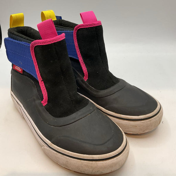 Size 1Y: Vans Black/Blue/Pink/Yellow Hi Terrain V Mte Insulated Snow/Rain Boots