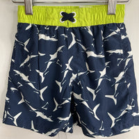 Size 3: Shade Critter Navy/White Sharks Mesh Lined Swim Shorts