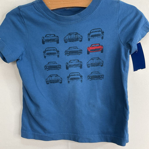 Size 2(85): Hanna Andersson Blue/Red Cars T-Shirt