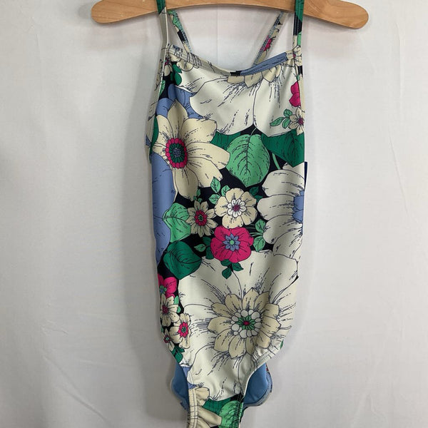 Size 6-7: Gap White/Colorful Floral 1pc Swim Suit