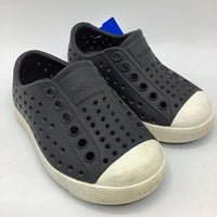 Size 5: Native Black/White Perforated Slip-On Shoes