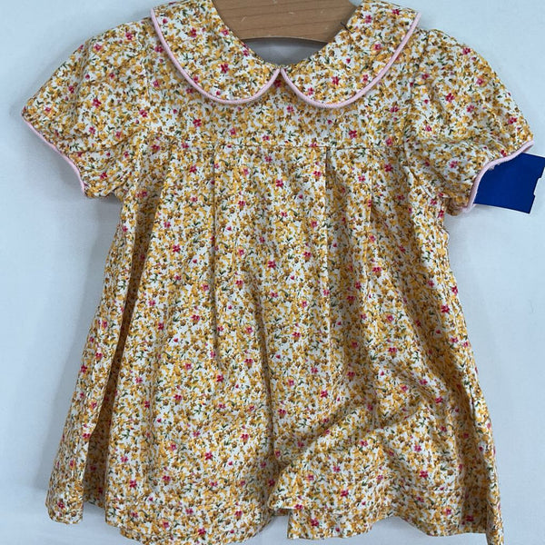 Size 9m: The Oaks Yellow/Pink Floral Collared Dress