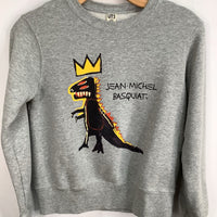 Size 9-10: Uniqlo Basquiat Dino Gray Sweatshirt