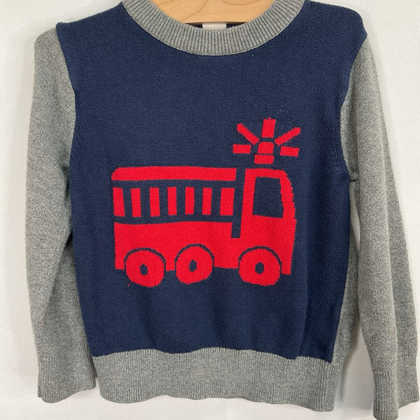 Size 4: Gap Navy/Gray/Red Firetruck Knit Sweater