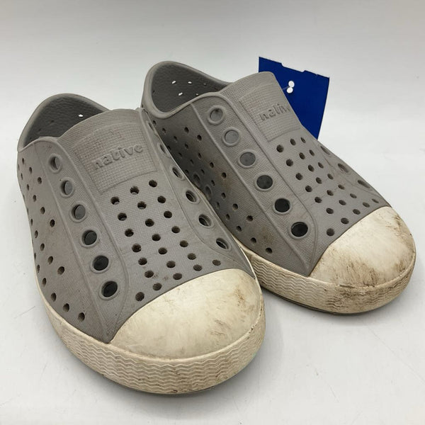 Size 7: Native Gray/White Perforated Slip-On Shoes
