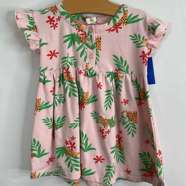 Size 9-12m: Tucker + Tate Pink/Colorful Jungle Cats Dress