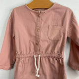 Size 9-12m: Zara Pink Drawstring Jumpsuit REDUCED