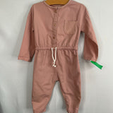 Size 9-12m: Zara Pink Drawstring Jumpsuit REDUCED