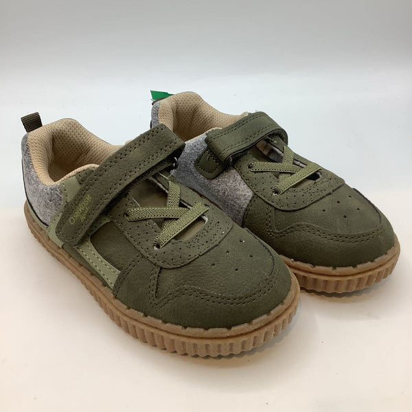 Size 11: OshKOsh Green/Grey Velcro Strap Sneakers