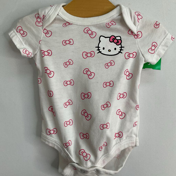 Size 0-3m: Hello Kitty White/Pink Hello Kitty Onesie
