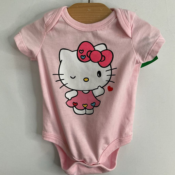 Size 0-3m: Hello Kitty Pink/Colorful Hello Kitty Onesie