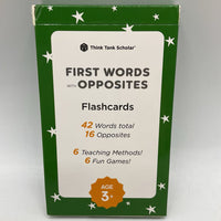 First Words With Opposites Flash Cards