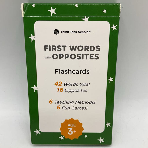 First Words With Opposites Flash Cards