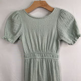 Size 7: Zara Pale Green Textured Jumpsuit