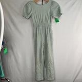 Size 7: Zara Pale Green Textured Jumpsuit