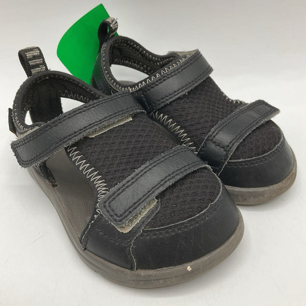 Size 6: Teva Black Mesh Velcro Sandals