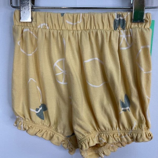 Size 9m:Little Co Yellow/Grey Lemons Shorts