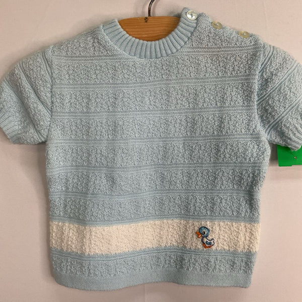 Size 18-24m: Dralon Blue/White Short Sleeve Sweater