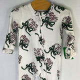 Size 0-3m: Kate Quinn White/Red/Green Candy Canes 1pc Zip-Up Holiday Footy PJs