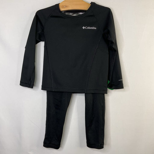 Size 4-5: Columbia Black Omni-Heat Base Layer 2pc Shirt/Pant Set
