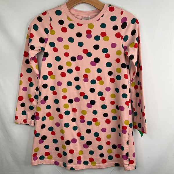 Size 8 (130): Hanna Andersson Pink/Colorful Dots Long Sleeve Dress