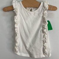 Size 18m: Vignette White Ruffle Trim Tank Onesie