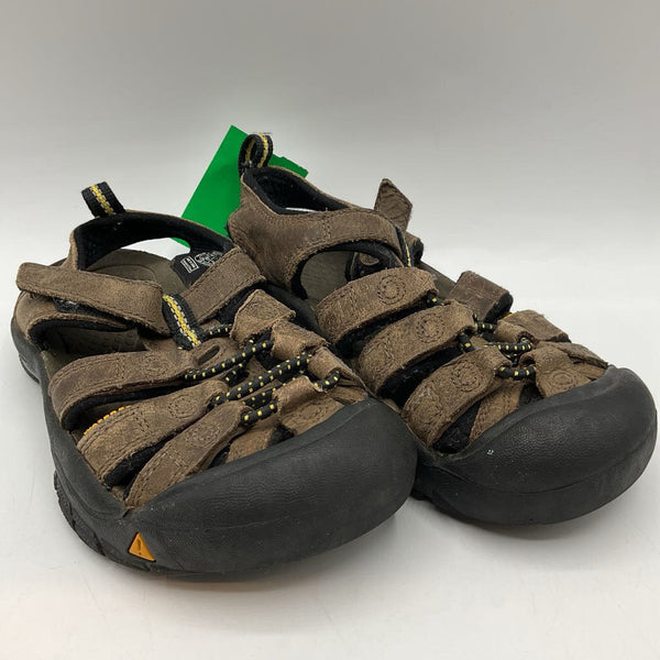 Size 12: Keen Brown/Black Velcro Strap Sandals