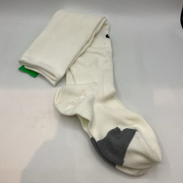 Size L: Nike White Soccer Socks