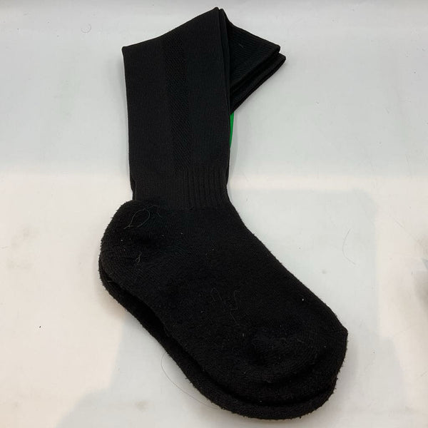 Size L: Black Soccer Socks