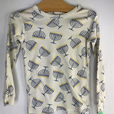 Size 4: Gap White/Blue Menorahs 2pc Holiday PJs