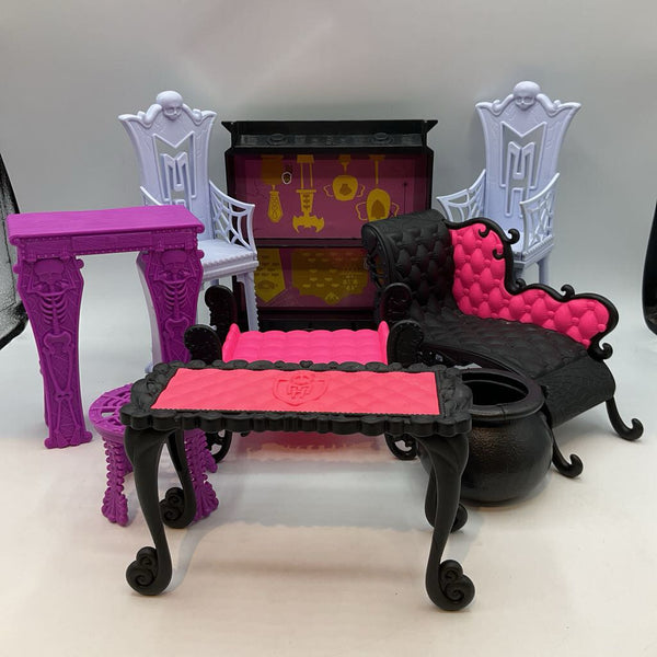 Bag of Monster High Doll Furniture