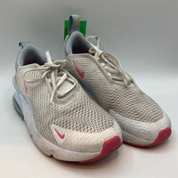 Size 2Y: Nike Air 270 White/Blue/Pink Trim Lace-Up Sneakers