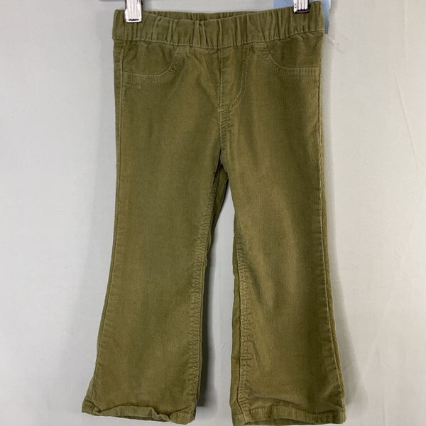 Size 2: H&M Green Corduroy Soft Waist Flare Pants