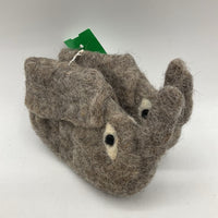 Size 12-18m: Made in Nepal Rhino Felt Slippers