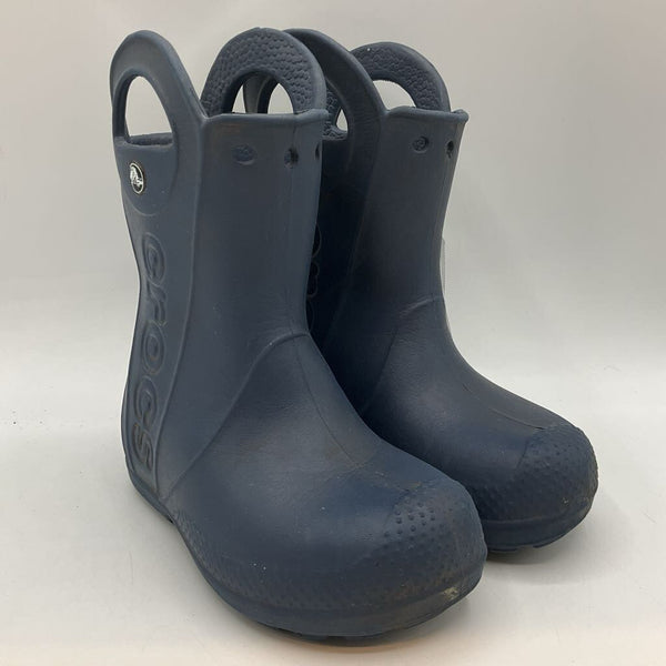 Size 9: Crocs Navy Blue Rain Boots
