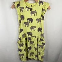 Size 10: Tea Yellow Elephant Patterned Tank Dress