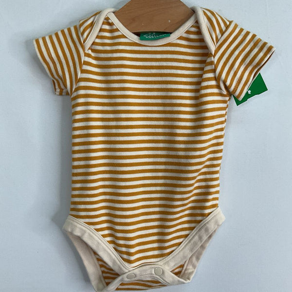 Size 3-6m: Little Green Radicals Yellow Striped Onesie