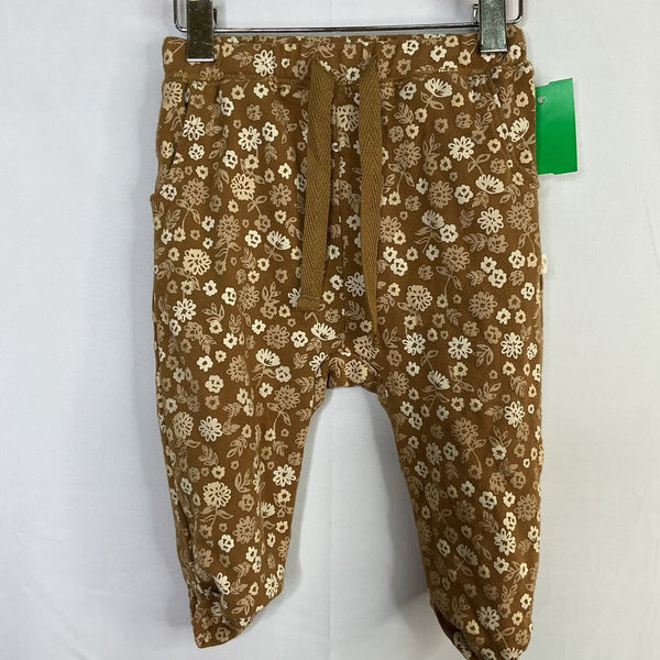 Size 12-18m: MakeMake Brown/White Floral Cozy Pants