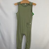 Size 18-24m: Mori Green Ribbed Overalls