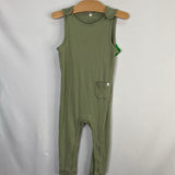 Size 18-24m: Mori Green Ribbed Overalls