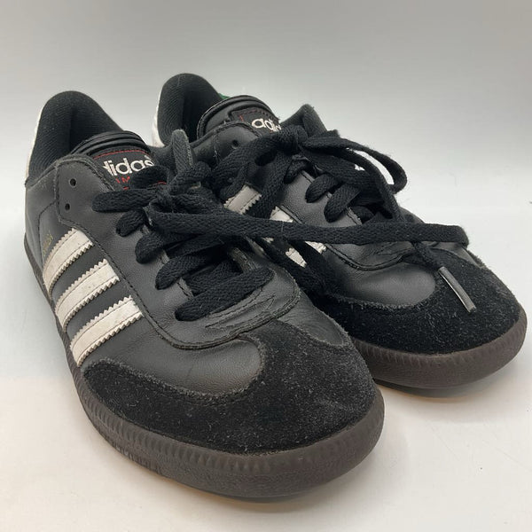 Size 3.5Y: Adidas Black/White Samba Lace-Up Sneakers