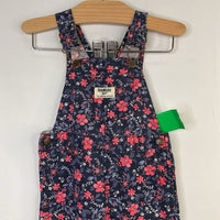 Size 18m: OshKosh Navy/White/Pink Floral Overalls