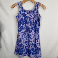 Size 10-12: Columbia Purple Tropical Floral Tank Dress