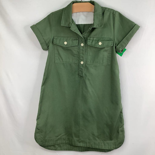 Size 8: Crewcuts Green Collared Dress
