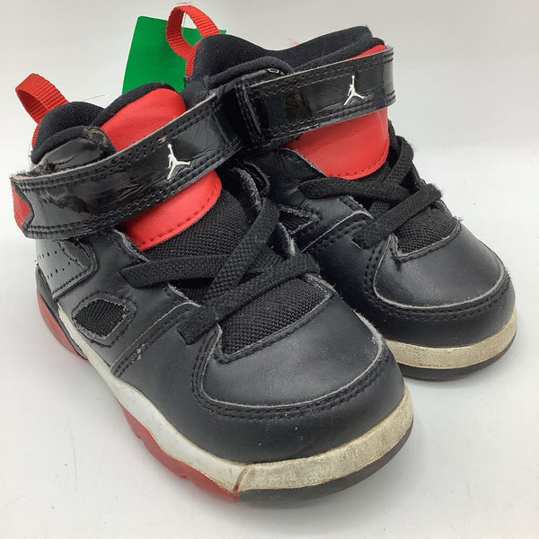 Size 6: Nike Air Jordan Black/Red Velcro Strap Sneakers