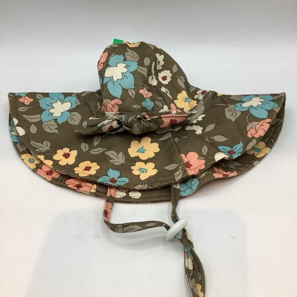 Size 12-24m: Brown Colorful Floral Sun Hat
